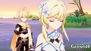 Aether and Lumine Reunion had Conversation Genshin Impact Ver 4.7