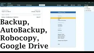Guide on Tally data Backup, Auto Backup TDL, Robocopy & backup on Google Drive | Tally prime guide