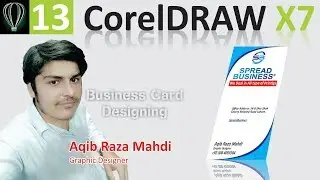 Business card design in CorelDRAW x7 | Back | blue | red | By Aqib Graphic Designing