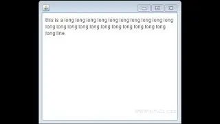 Line Wrap Example in Java Swing Windows Builder - Intact Abode