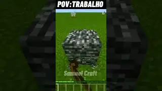 Trabalho representando no Minecraft 🤣⛏ #shorts