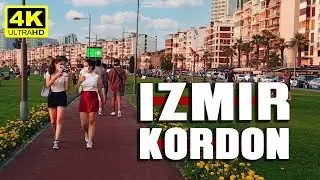 Walking in IZMIR  KORDON | Walking Tour | July 2021| 4k UHD 60fps