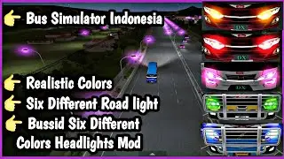 Deffrent Color Headlight For Bussid || Bussid Light Tinted  || Headlight Color Change