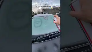 Graffiti artist and daughter defrost  cars #graffiti #streetart #fatherdaughter #artist #art #funny