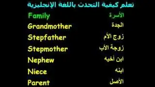 تعلم كيفية التحدث باللغة الإنجليزية-الأسرة