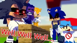 Friday Night Funkin' Online Vs EXE (Challenge-Edd,Tord cover) Minecraft FNF Animation | Sonic