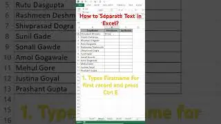 Excel Pro Tip: Flash Fill Tutorial | #excel #exceltips #yshorts #shortvideos #viralvideo