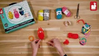 Atelier Janod - Art Créatif - Pompons Animaux tous Mignons