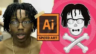 DRAWING LIL TECCA  | Illustrator CC Speed Art / speedpaint