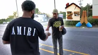WE GAVE AWAY FOOD TO THE HOMELESS