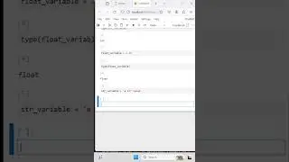 How to Check Variable Type using type keyword in Python using Jupyter Notebook in Windows 