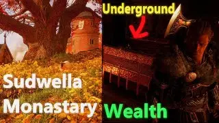 How do you get the treasure under the tree in Sudwella monastery?