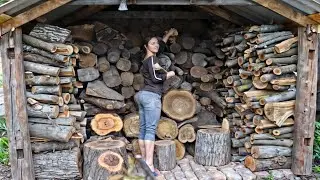 Girl Wanted a Log Cabin, But Built a Wood-burning Hut
