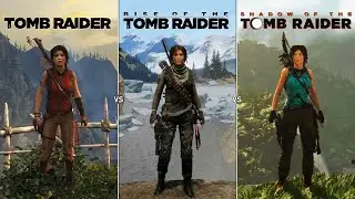 Tomb Raider vs Rise of the Tomb Raider vs Shadow of the Tomb Raider | Physics and Details Comparison