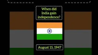 When did India gain independence?#gkwithprima #independenceday #india
