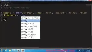 PHP array count values Function