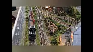 Somewhere in France 009 Model Railway Layout / Diorama at Chatham Model Railway Exhibition 2024
