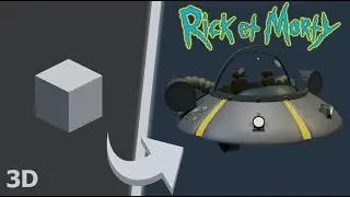 Starship Rick in 3D - Timelapse (Blender)