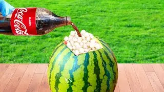 Experiment: WATERMELON vs Coca-Cola vs Mentos