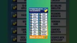 python programming project ideas. 