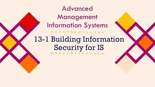 13-1 Building Information Security for IS