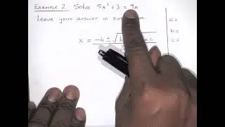 Solving Quadratic Equations by using the Quadratic Formula