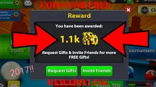 8 ball pool free coins || reward link || 1.1k coins || new update || 100%legit