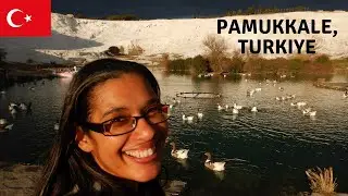 Walking in Pamukkale town