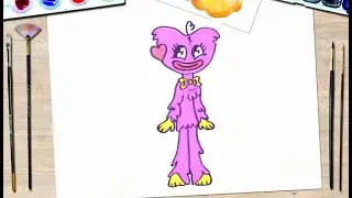 How to draw Kissy Missy. Poppy Playtime Game.