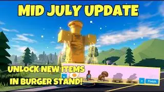 MID JULY UPDATE! Unlock NEW items in Burger Stand & Secret Code! Restaurant Tycoon ROBLOX