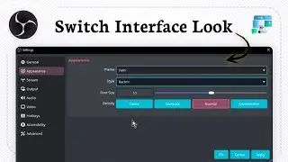 How to change OBS Studio style (Theme Settings)