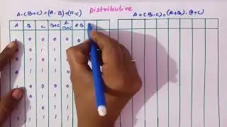 Distributive theorem #+1  book back theorem #truth table# A.(B+C)=(A.B)+(A.C) #A.(B+C)=(A.B)+(A.C)