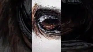 Incredible Time-Lapse Painting of a Horse Eye 😱😍 #shorts