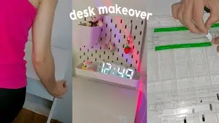 desk makeover 🎀 | lots of unboxings, changing spaces, pegboard decor & more