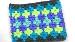 Узор Разноцветные крестики   Pattern multicolored crosses