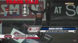 RacinBoys with Aaron Reutzel  after picking up World of Outlaws feature win