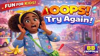 Oops! Try Again! 💪 Kids Dance Song About Never Giving Up | Brain Break for School