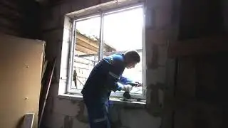 Построил комнату за лето.Установка окна.