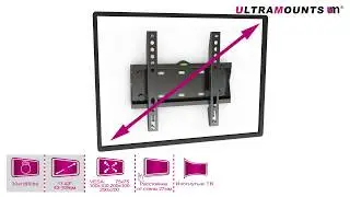 UltraMounts UM804F. Установка телевизора на стену с помощью фиксированного кронштейна UM804F.