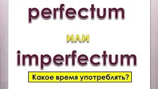Lesson 19. Dutch (Netherlands). Perfectum of imperfectum. Which tense to use?