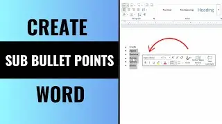 How to Create Sub Bullet Points in Word