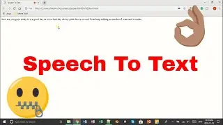 How to make a Speech To Text in JavaScript!