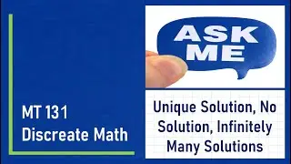 Unique solution, no solution, infinitely many solutions.
