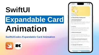 Create a SwiftUI Expandable Card Animation in Minutes 🔥