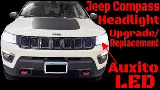 Jeep Compass Low Beam Headlight Replacement  - LED Upgrade By Auxito