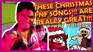 CHRISTMAS FNF SONGS!!! - FRIDAY NIGHT FUNKIN THE HOLIDAY MOD FULL WEEK 1 & 2 REACTION!!! GF BF DADDY