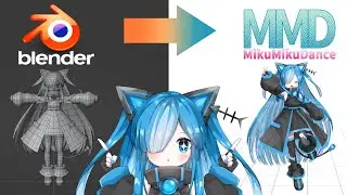 【BlenderからMMDへ】自作モデル【猫使ビィ(VOICEVOX)】