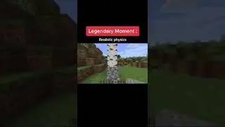 Minecraft Realistic Physics #shorts #youtubeshorts #minecraft