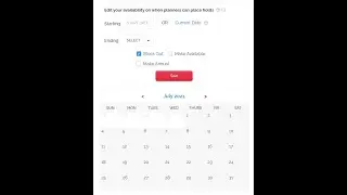 FIRST HOLD Venue Profile Set-up - Edit your availability feature