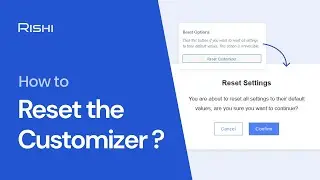 How To Reset The Customizer? | Rishi Theme